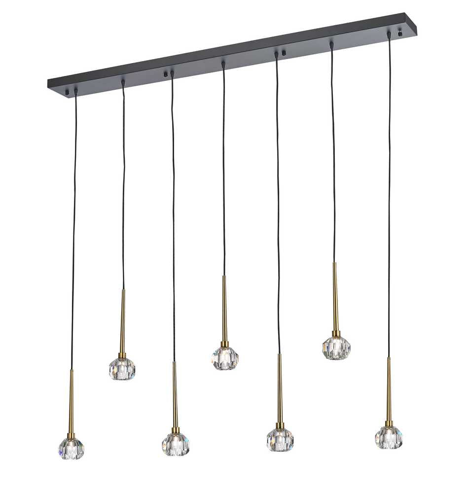StarFire Sole 1706BB Pendant Light - Antique Brass and Black
