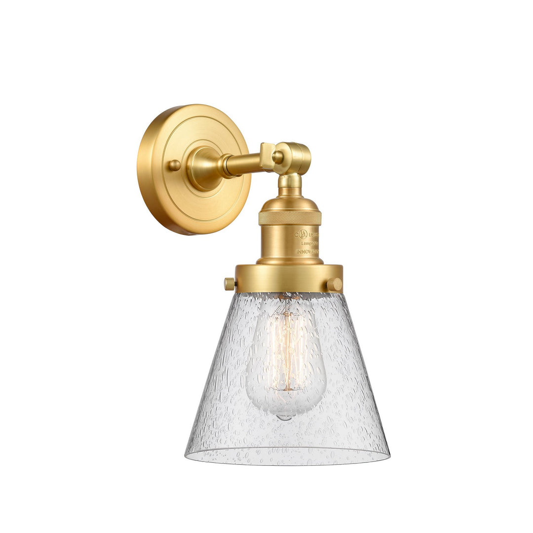Innovations Franklin Restoration 203-SG-G64 Wall Sconce Light - Satin Gold