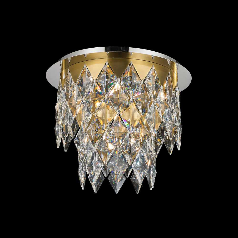 StarFire Milan 4620CA Ceiling Light - Antique Brass and Chrome