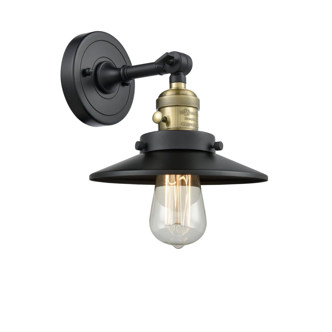 Innovations Franklin Restoration 203SW-BAB-M6 Wall Sconce Light - Black Antique Brass