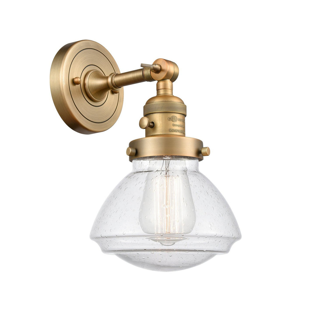 Innovations Franklin Restoration 203SW-BB-G324 Wall Sconce Light - Brushed Brass