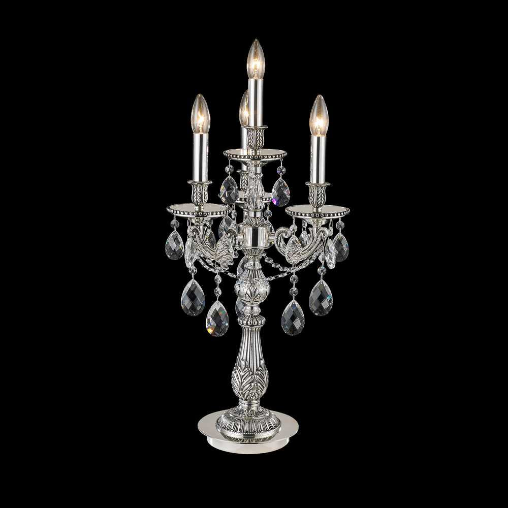 Starfire Lighting 5114AS Imperial Four Light Table Lamp Lamp Pewter, Nickel, Silver