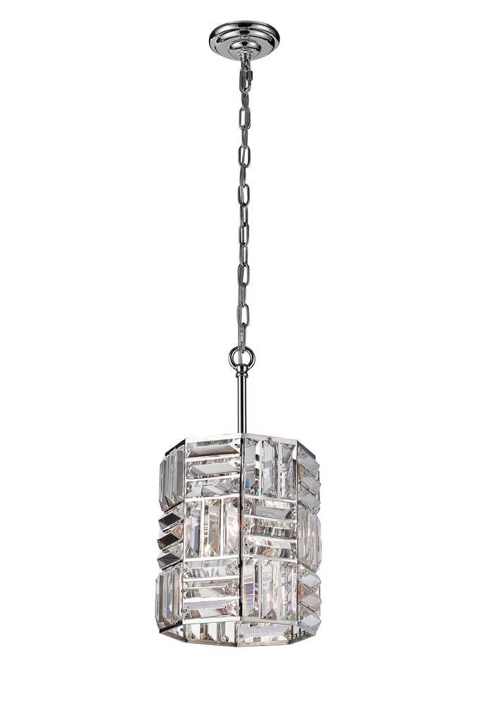 StarFire Florence 7608SC Pendant Light - Chrome and Smoke Crystal