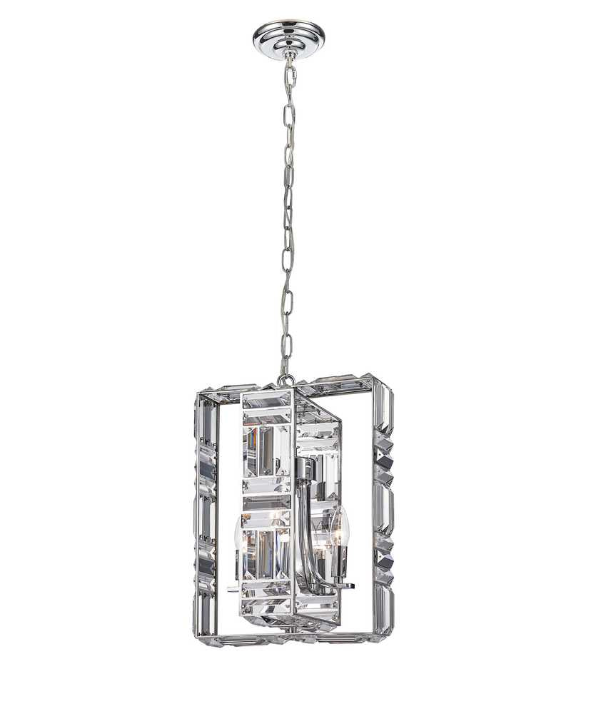 StarFire Florence 7613SC Pendant Light - Chrome and Smoke Crystal