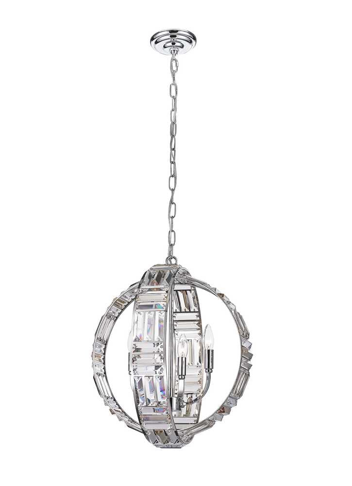 StarFire Florence 7619SC Chandelier Light - Chrome and Smoke Crystal