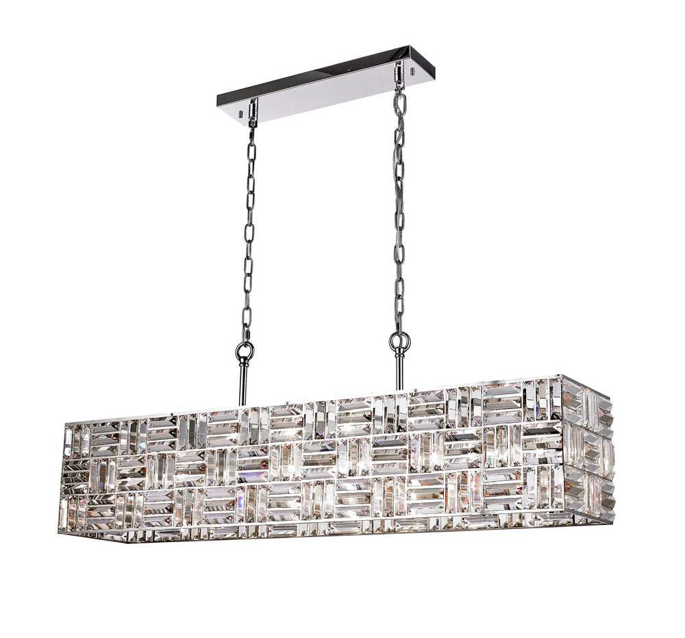 StarFire Florence 7636SC Pendant Light - Chrome and Smoke Crystal