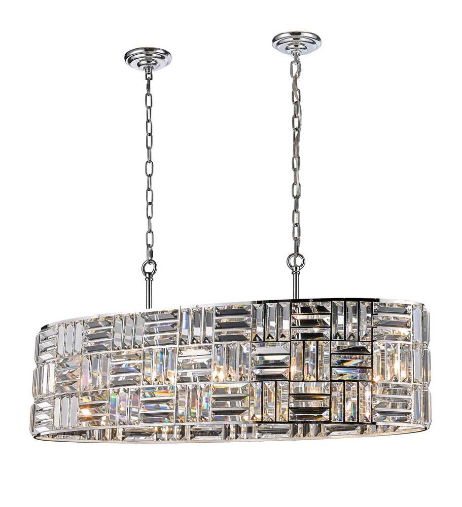 StarFire Florence 7637SC Pendant Light - Chrome and Smoke Crystal