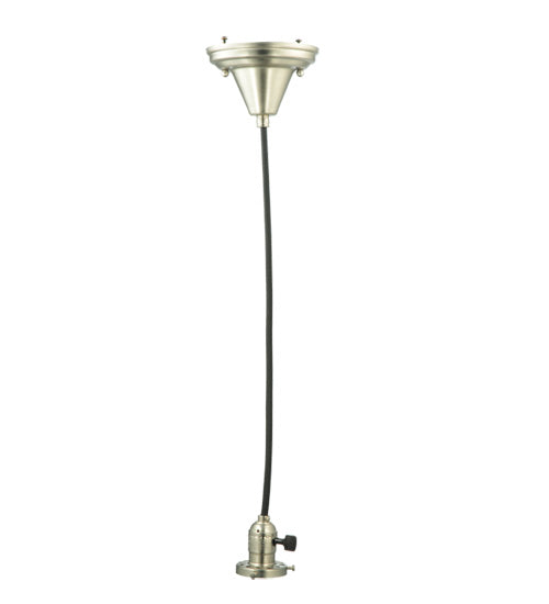 Meyda Tiffany Lighting 101597 Brushed Nickel One Light Pendant Hardware Utility Light Brass