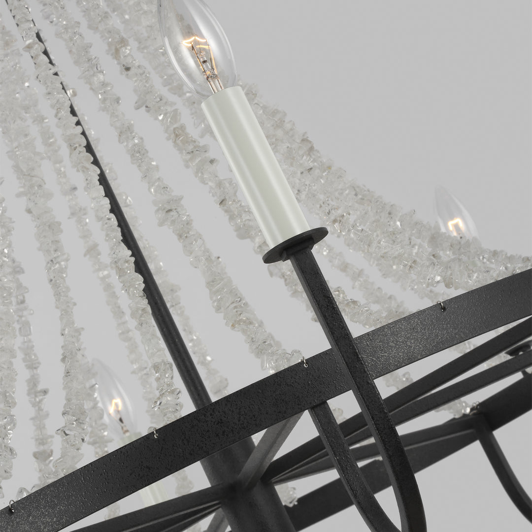 Visual Comfort Studio Leon AC1078DWZ Chandelier Light - Dark Weathered Zinc