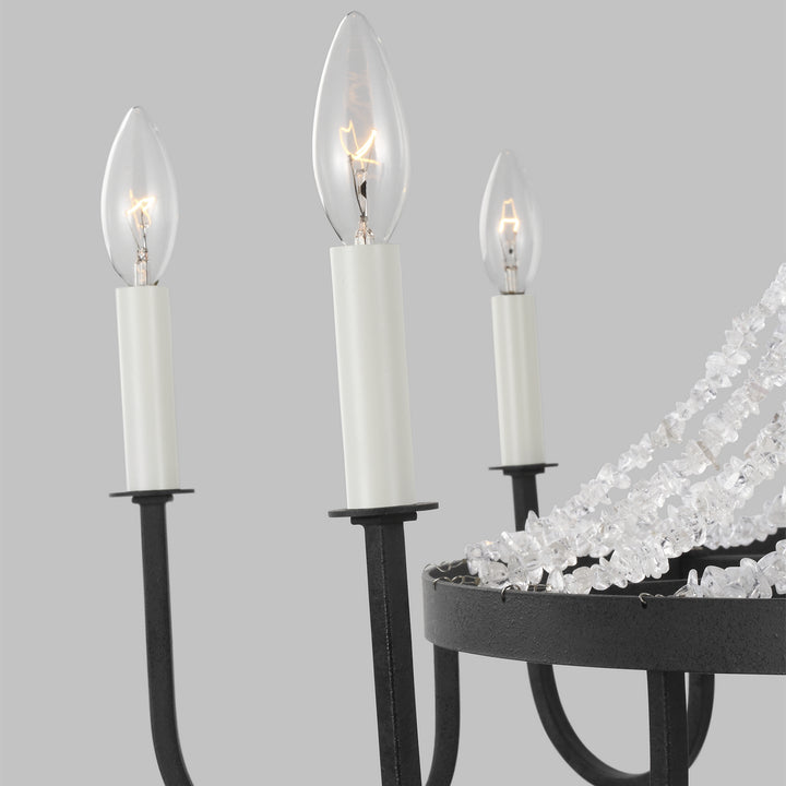 Visual Comfort Studio Leon AC1078DWZ Chandelier Light - Dark Weathered Zinc