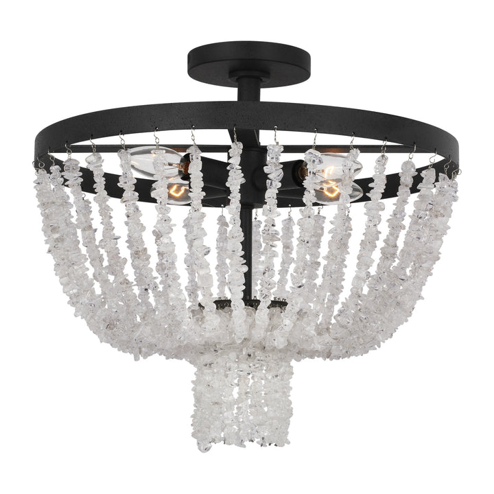 Visual Comfort Studio Leon AF1164DWZ Ceiling Light - Dark Weathered Zinc