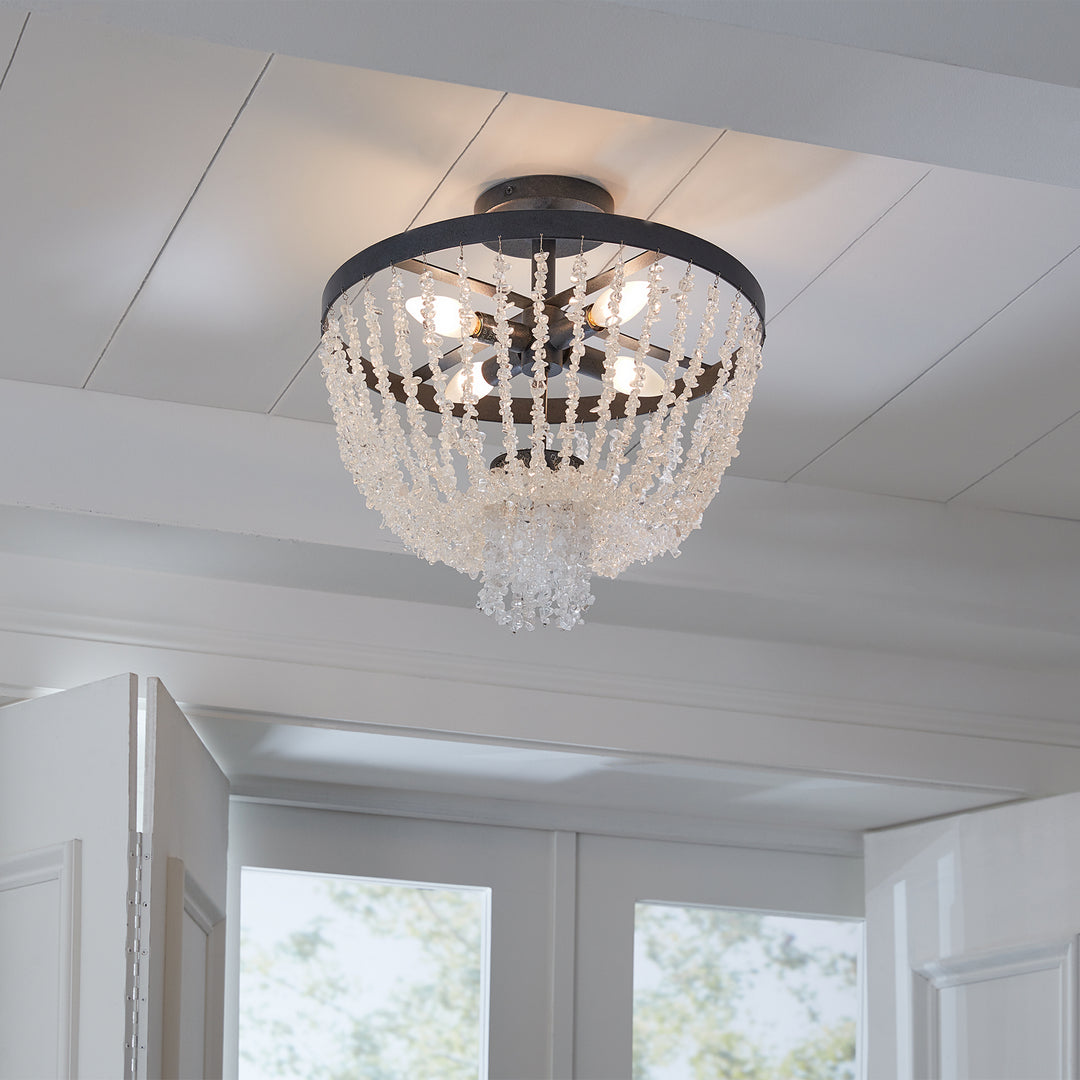 Visual Comfort Studio Leon AF1164DWZ Ceiling Light - Dark Weathered Zinc