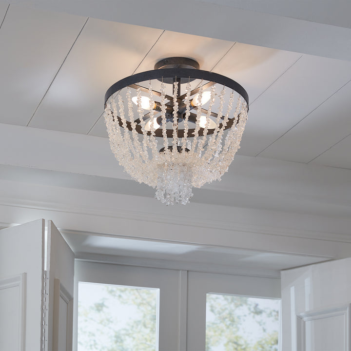 Visual Comfort Studio Leon AF1164DWZ Ceiling Light - Dark Weathered Zinc