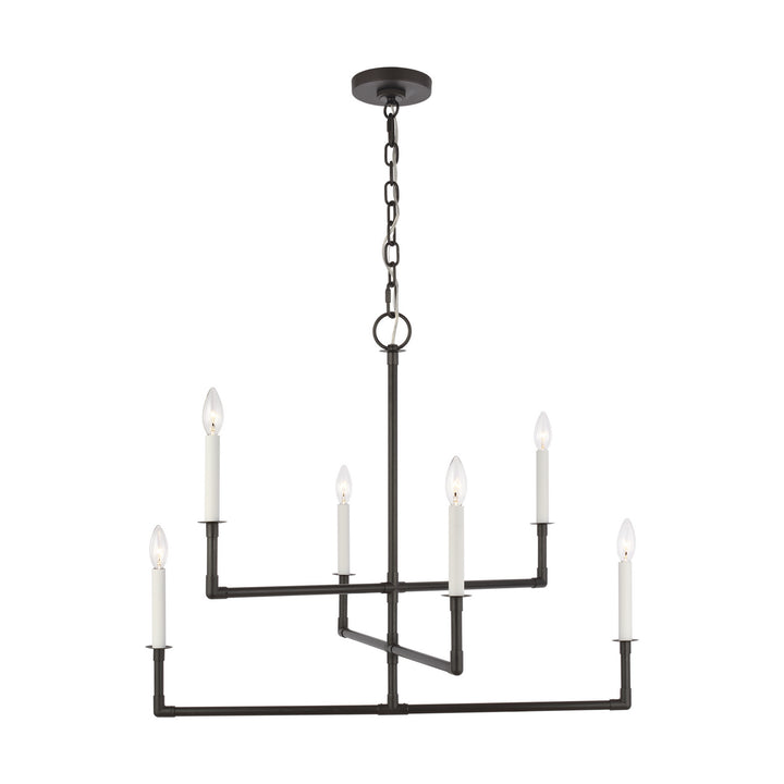 Visual Comfort Studio Bayview CC1346AI Chandelier Light - Aged Iron