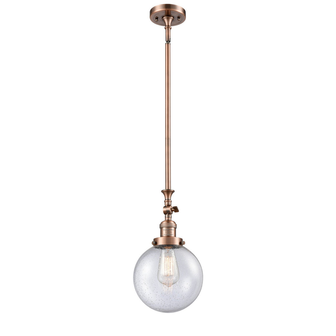 Innovations Franklin Restoration 206-AC-G204-8 Pendant Light - Antique Copper