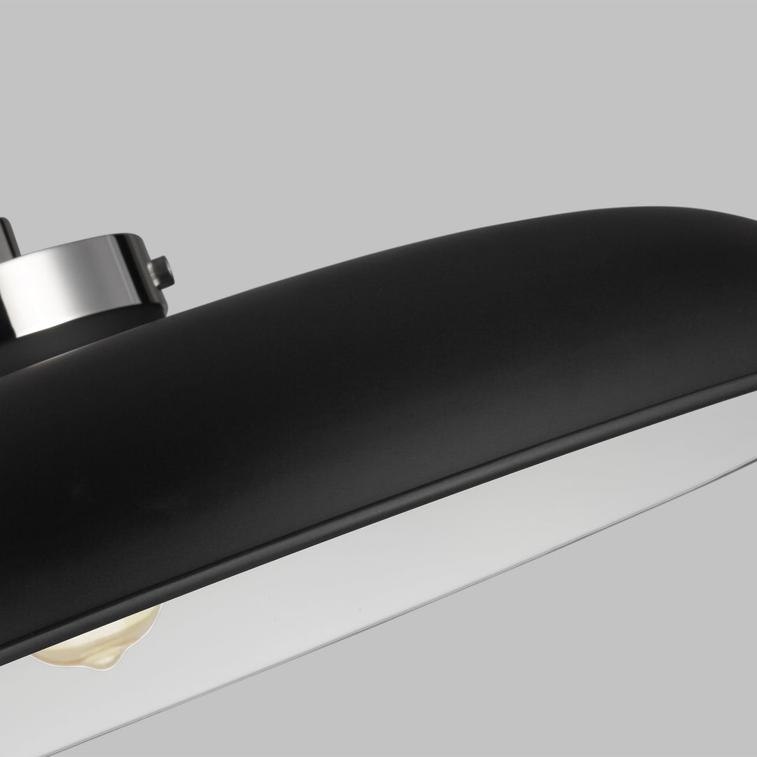 Visual Comfort Studio Wellfleet CP1111MBKPN Pendant Light - Midnight Black and Polished Nickel