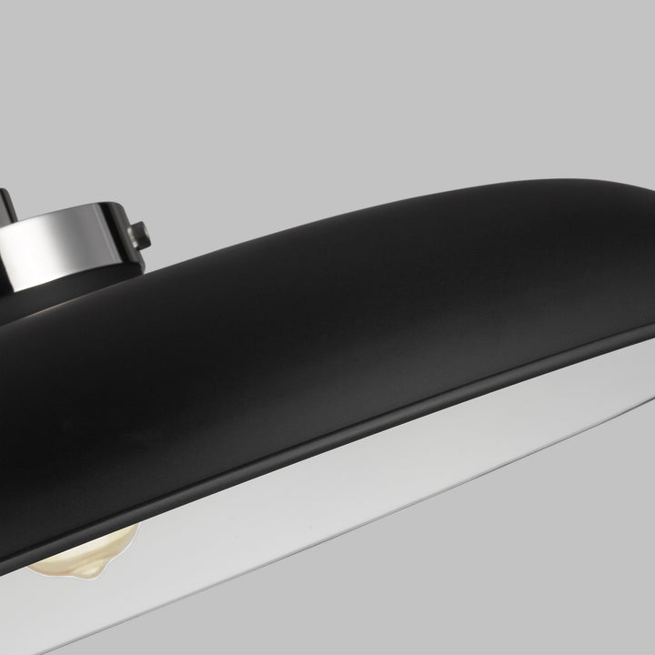 Visual Comfort Studio Wellfleet CP1111MBKPN Pendant Light - Midnight Black and Polished Nickel