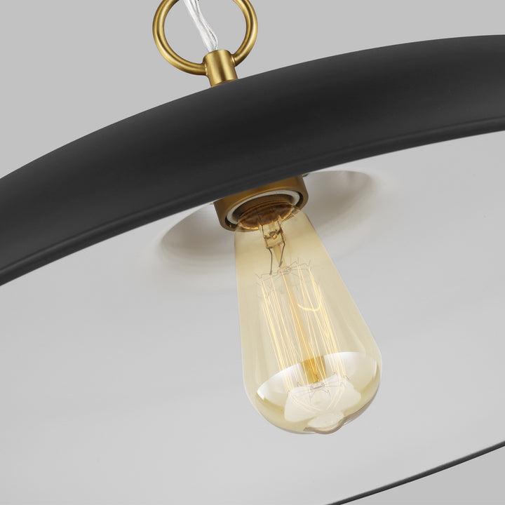 Visual Comfort Studio Wellfleet CP1231MBKBBS Pendant Light - Midnight Black and Burnished Brass