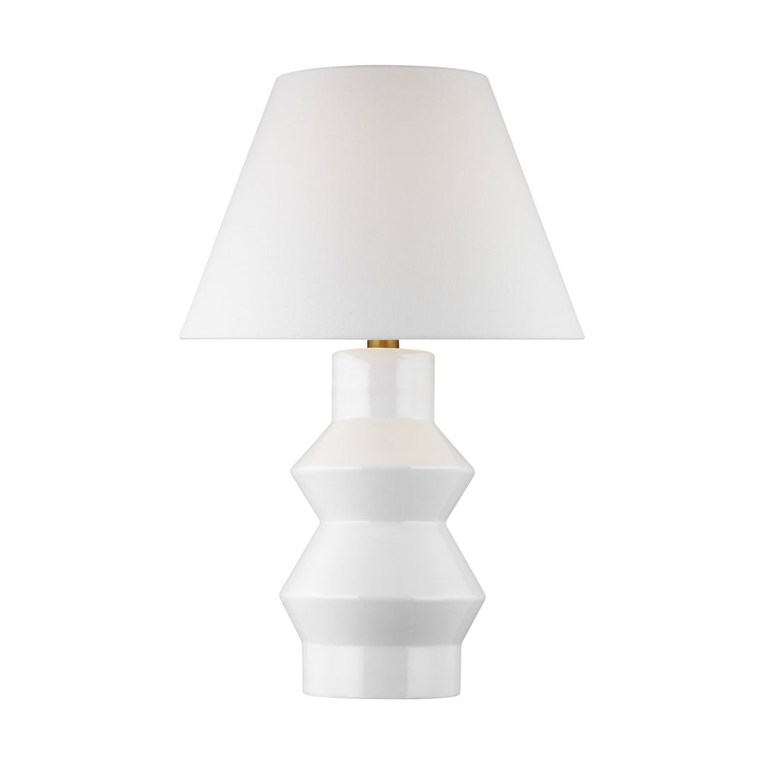Visual Comfort Studio CT1041ARCBBS1 Abaco One Light Table Lamp Lamp White