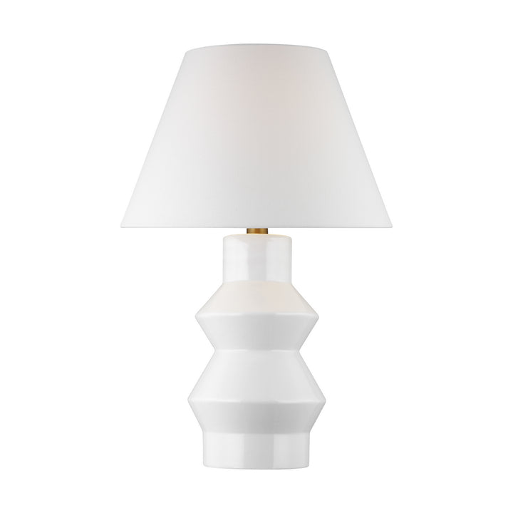 Visual Comfort Studio CT1041ARCBBS1 Abaco One Light Table Lamp Lamp White