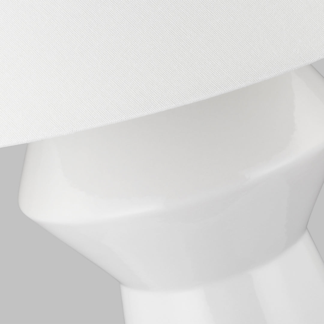 Visual Comfort Studio CT1061ARCBBS1 Abaco One Light Table Lamp Lamp White