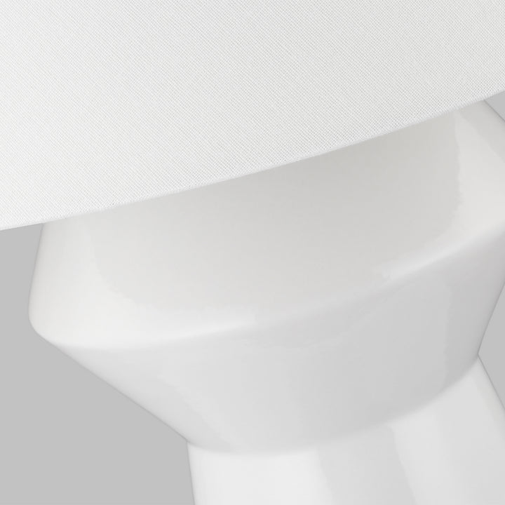 Visual Comfort Studio CT1061ARCBBS1 Abaco One Light Table Lamp Lamp White