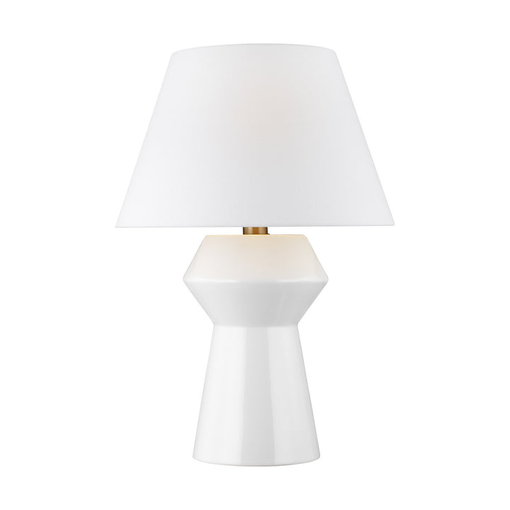 Visual Comfort Studio CT1061ARCBBS1 Abaco One Light Table Lamp Lamp White