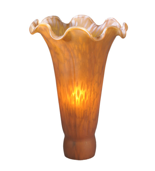 Meyda Tiffany Lighting 10162 Amber Pond Lily Shade Lamp Shade Bronze / Dark