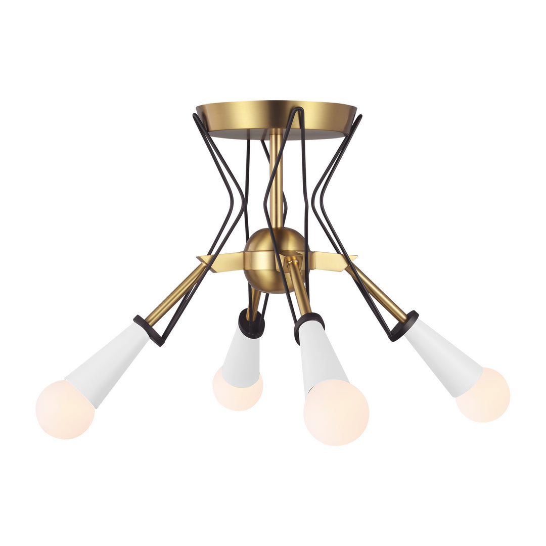 Visual Comfort Studio PIRO EF1044MBKBBS Ceiling Light - Burnished Brass