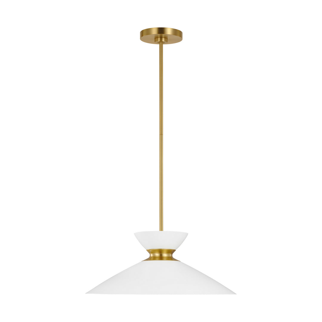 Visual Comfort Studio Heath EP1231MWTBBS Pendant Light - Matte White and Burnished Brass