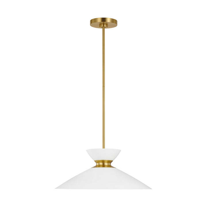 Visual Comfort Studio Heath EP1231MWTBBS Pendant Light - Matte White and Burnished Brass