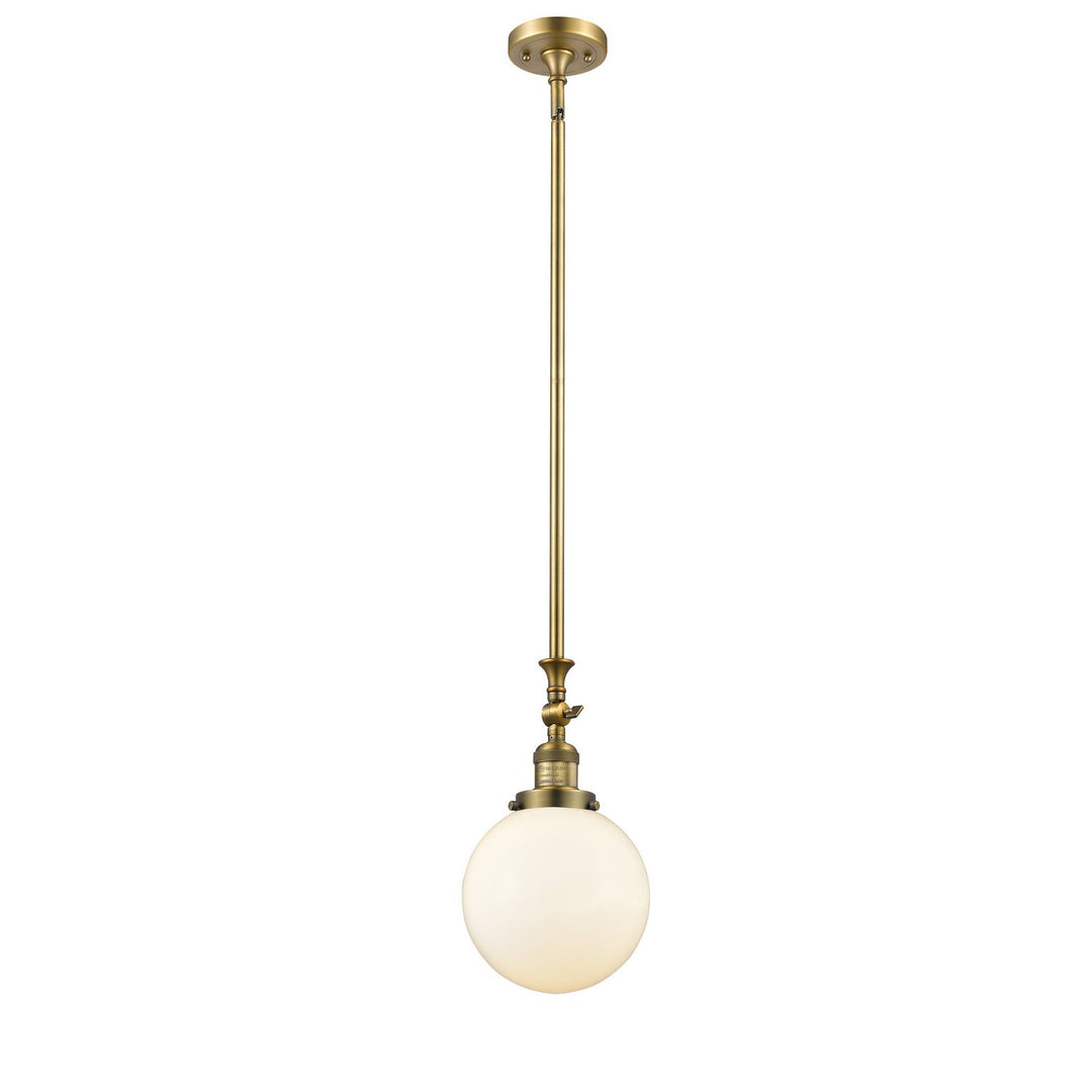 Innovations Franklin Restoration 206-BB-G201-8-LED Pendant Light - Brushed Brass