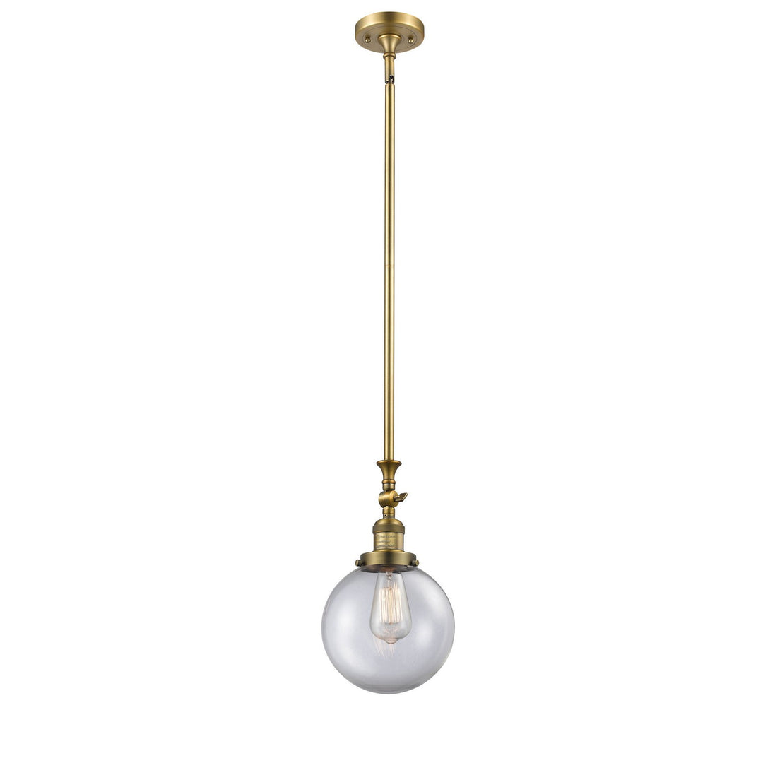 Innovations Franklin Restoration 206-BB-G202-8 Pendant Light - Brushed Brass
