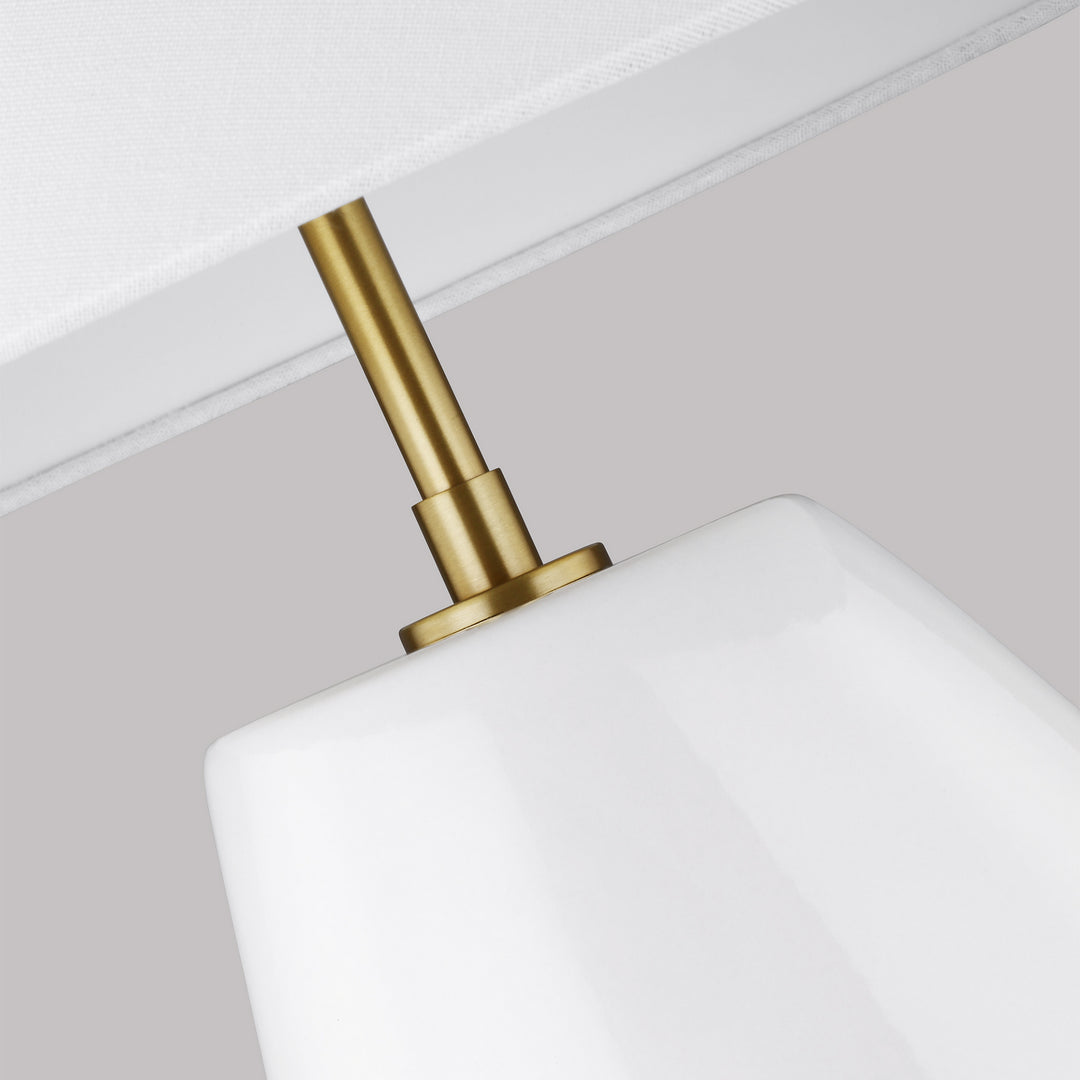 Visual Comfort Studio KT1221ARC1 Contour One Light Table Lamp Lamp White