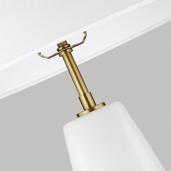 Visual Comfort Studio KT1231ARC1 Contour One Light Table Lamp Lamp White