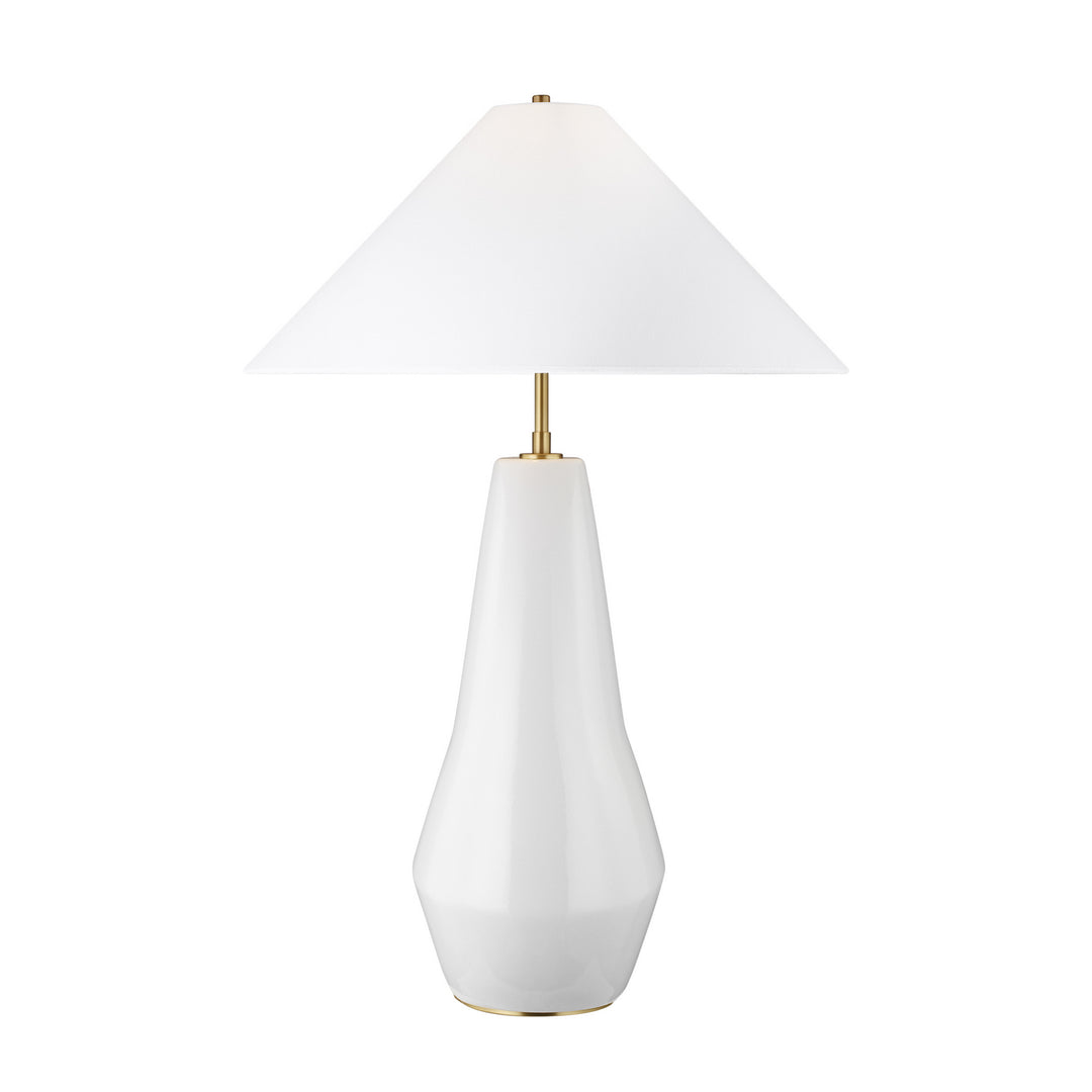 Visual Comfort Studio KT1231ARC1 Contour One Light Table Lamp Lamp White