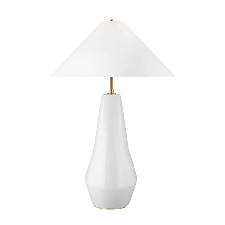 Visual Comfort Studio KT1231ARC1 Contour One Light Table Lamp Lamp White
