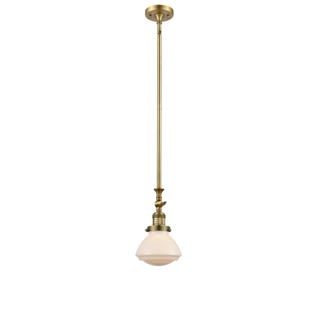Innovations Franklin Restoration 206-BB-G321 Pendant Light - Brushed Brass
