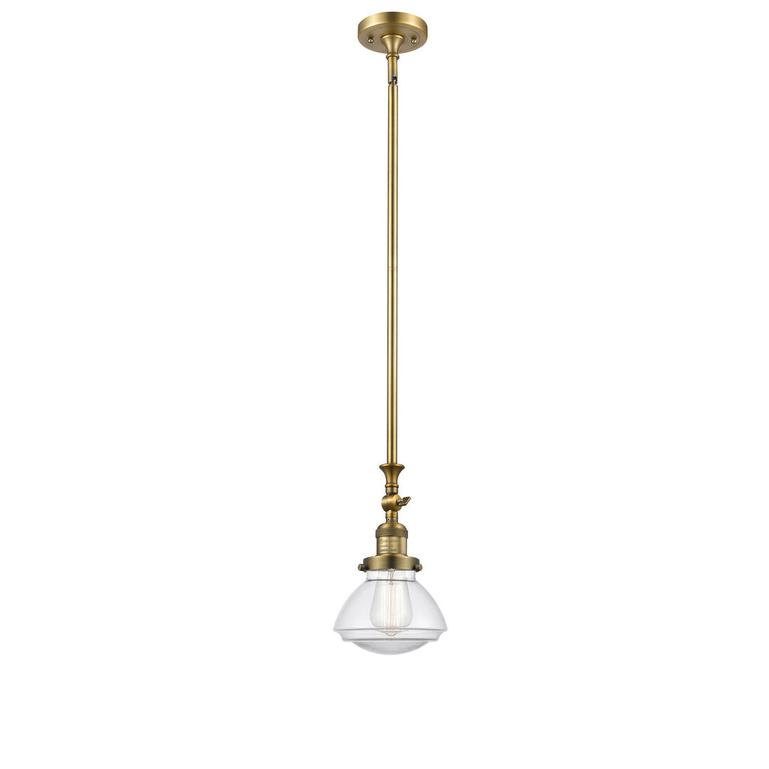 Innovations Franklin Restoration 206-BB-G322 Pendant Light - Brushed Brass