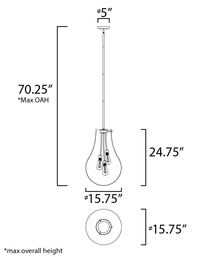 Maxim Gourd 10164CLSN Pendant Light - Satin Nickel