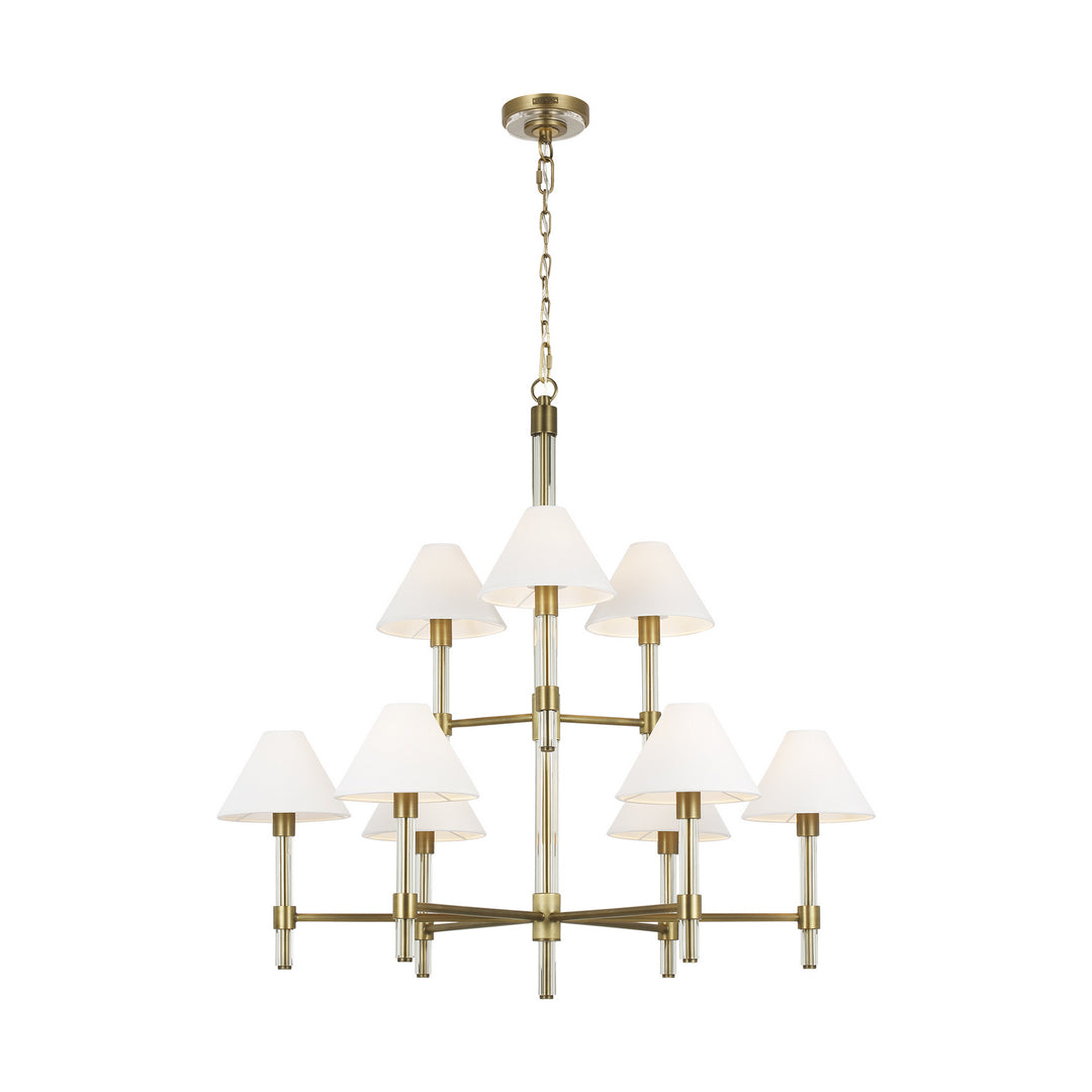 Visual Comfort Studio Robert LC1069TWB Chandelier Light - Time Worn Brass