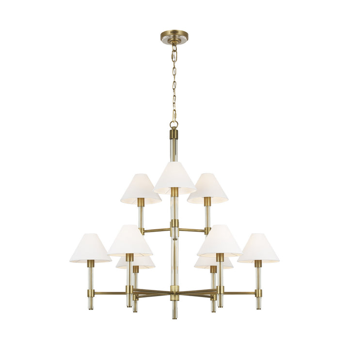 Visual Comfort Studio Robert LC1069TWB Chandelier Light - Time Worn Brass