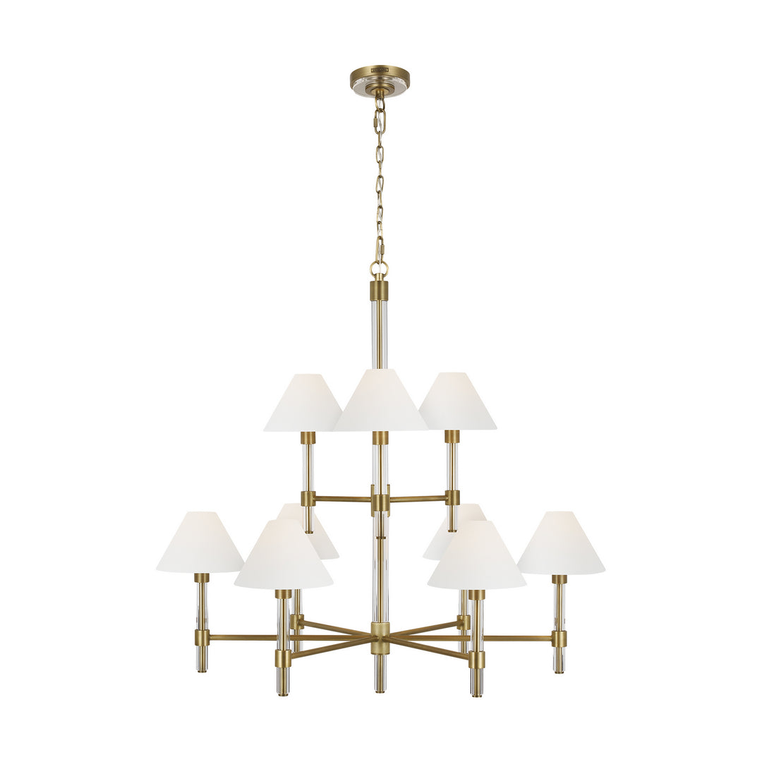 Visual Comfort Studio Robert LC1069TWB Chandelier Light - Time Worn Brass