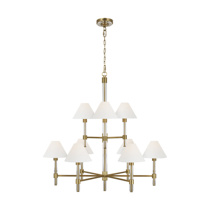 Visual Comfort Studio Robert LC1069TWB Chandelier Light - Time Worn Brass