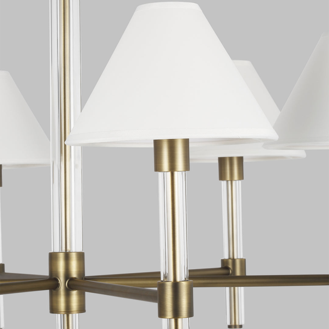 Visual Comfort Studio Robert LC1076TWB Chandelier Light - Time Worn Brass