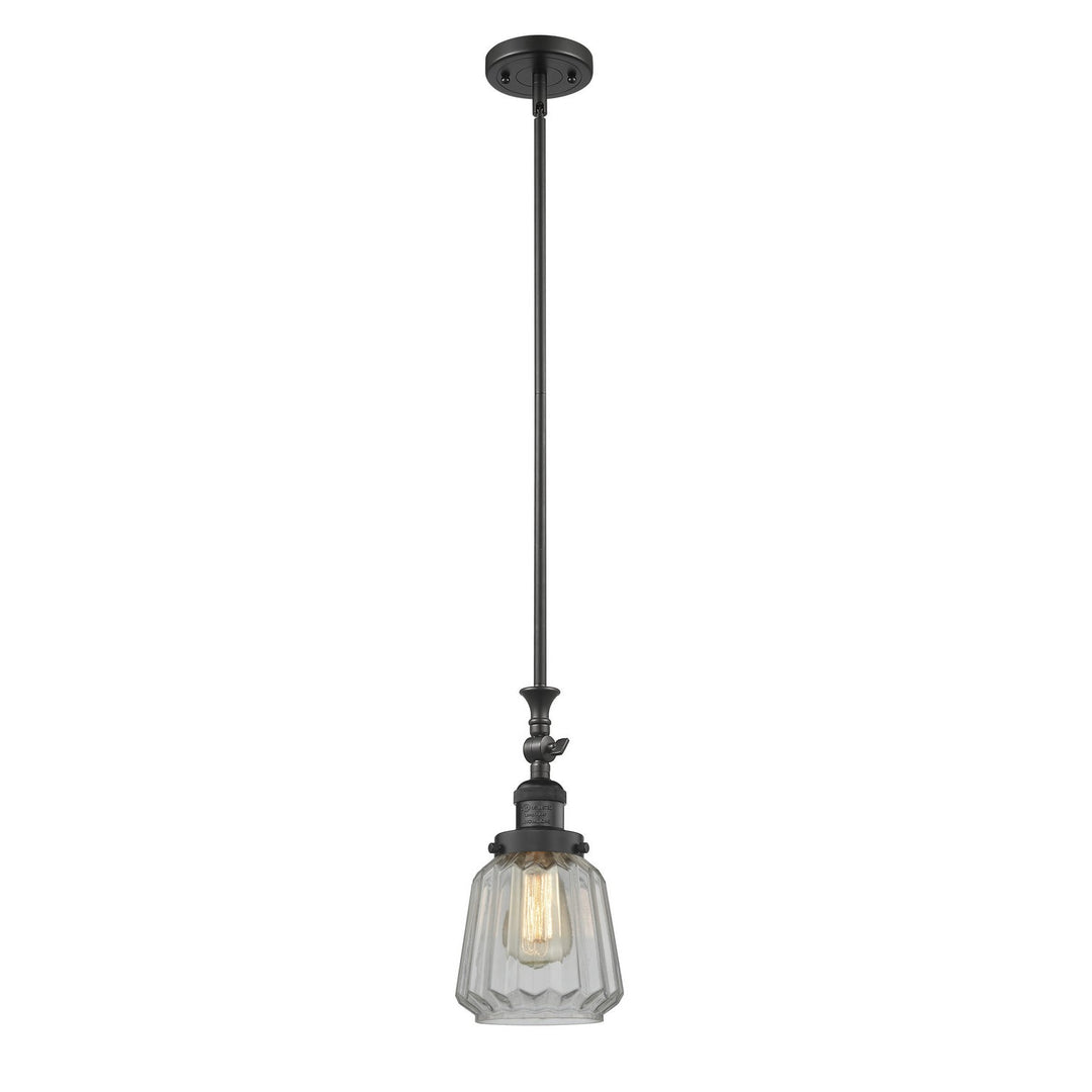 Innovations Franklin Restoration 206-BK-G142 Pendant Light - Matte Black