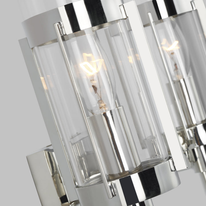 Visual Comfort Studio Flynn LV1012PN Bath Vanity Light 14 in. wide - Polished Nickel