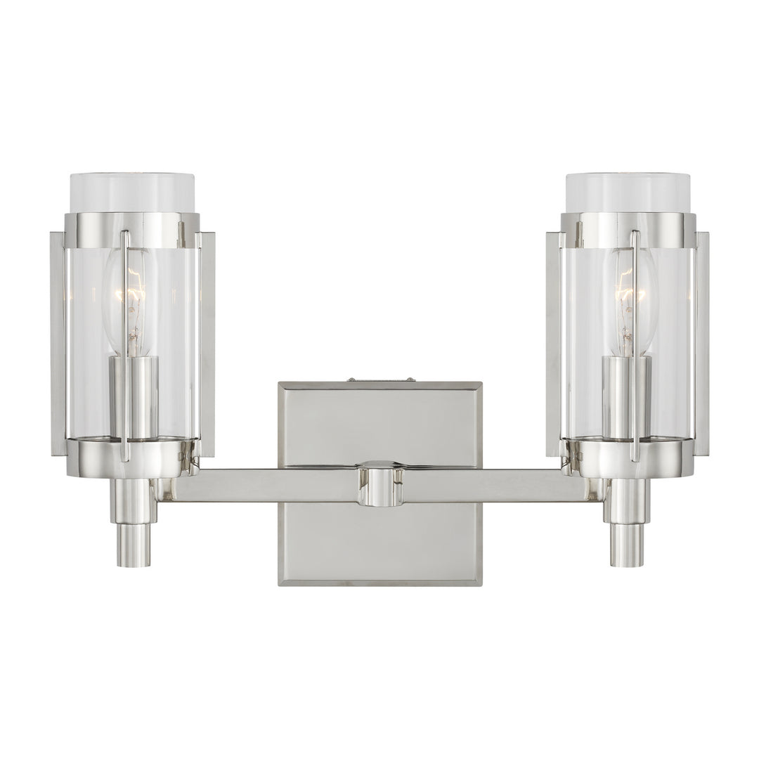 Visual Comfort Studio Flynn LV1012PN Bath Vanity Light 14 in. wide - Polished Nickel