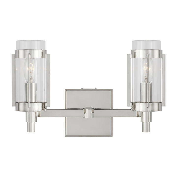 Visual Comfort Studio Flynn LV1012PN Bath Vanity Light 14 in. wide - Polished Nickel