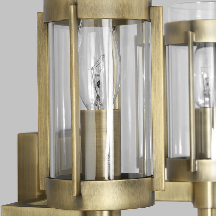 Visual Comfort Studio Flynn LV1012TWB Bath Vanity Light 14 in. wide - Time Worn Brass